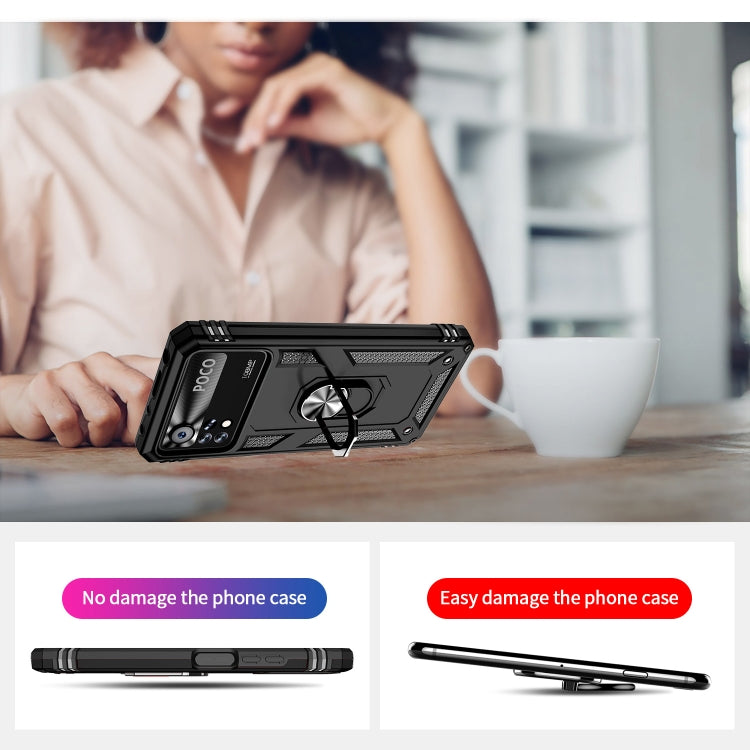 For Xiaomi Poco X4 Pro 5G Shockproof TPU + PC Phone Case with Holder