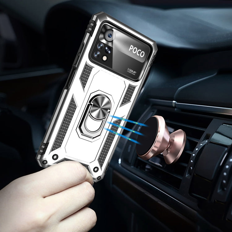 For Xiaomi Poco X4 Pro 5G Shockproof TPU + PC Phone Case with Holder