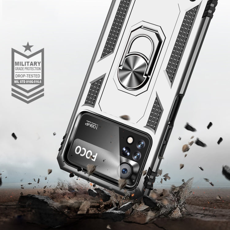 For Xiaomi Poco X4 Pro 5G Shockproof TPU + PC Phone Case with Holder