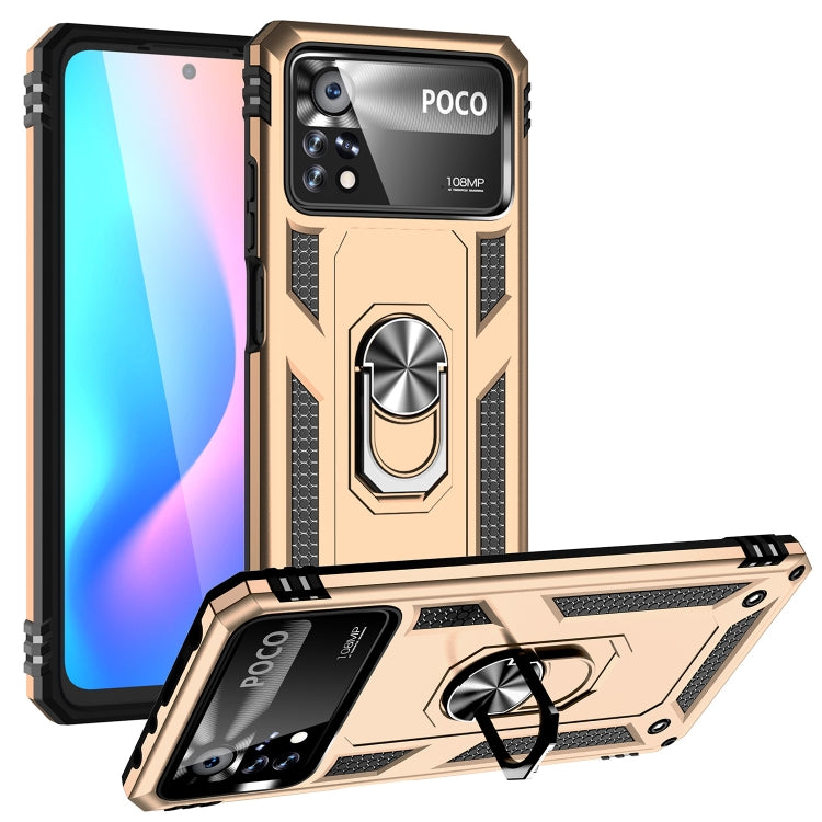 For Xiaomi Poco X4 Pro 5G Shockproof TPU + PC Phone Case with Holder