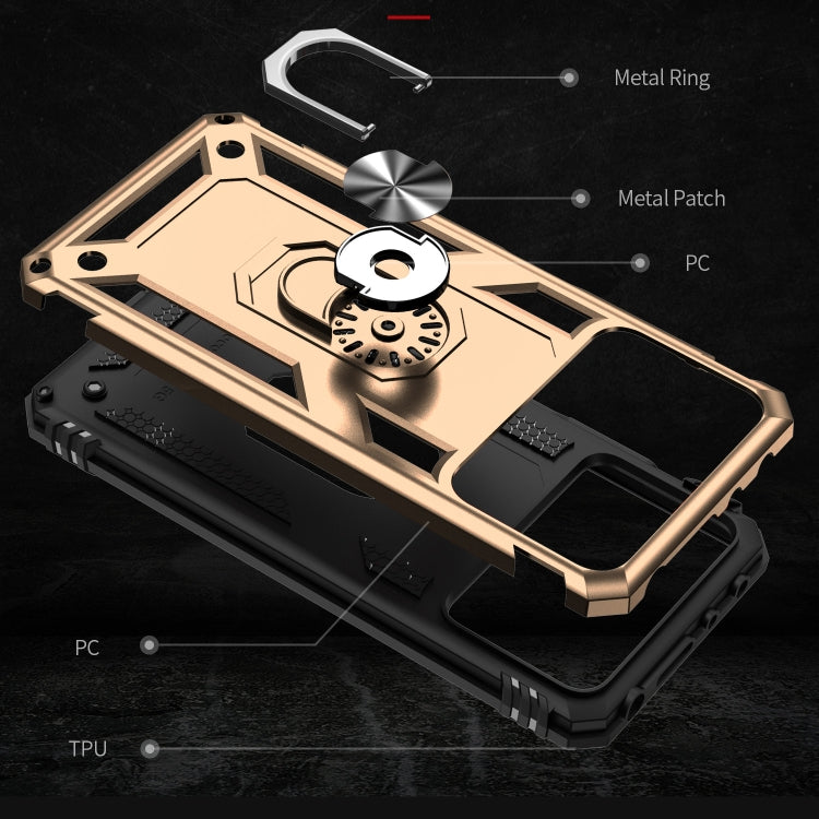 For Xiaomi Poco X4 Pro 5G Shockproof TPU + PC Phone Case with Holder