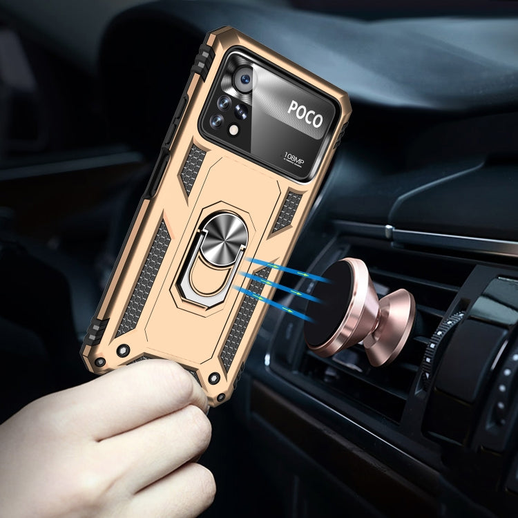 For Xiaomi Poco X4 Pro 5G Shockproof TPU + PC Phone Case with Holder