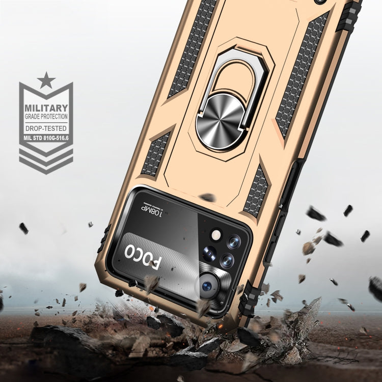 For Xiaomi Poco X4 Pro 5G Shockproof TPU + PC Phone Case with Holder