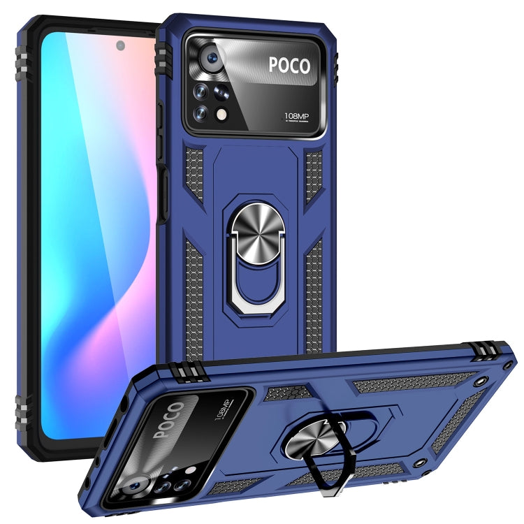 For Xiaomi Poco X4 Pro 5G Shockproof TPU + PC Phone Case with Holder