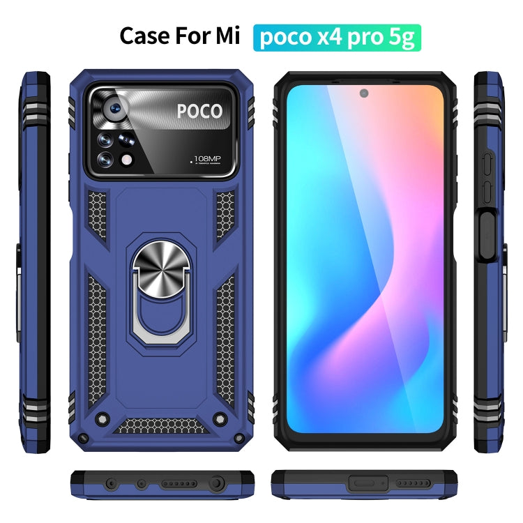 For Xiaomi Poco X4 Pro 5G Shockproof TPU + PC Phone Case with Holder