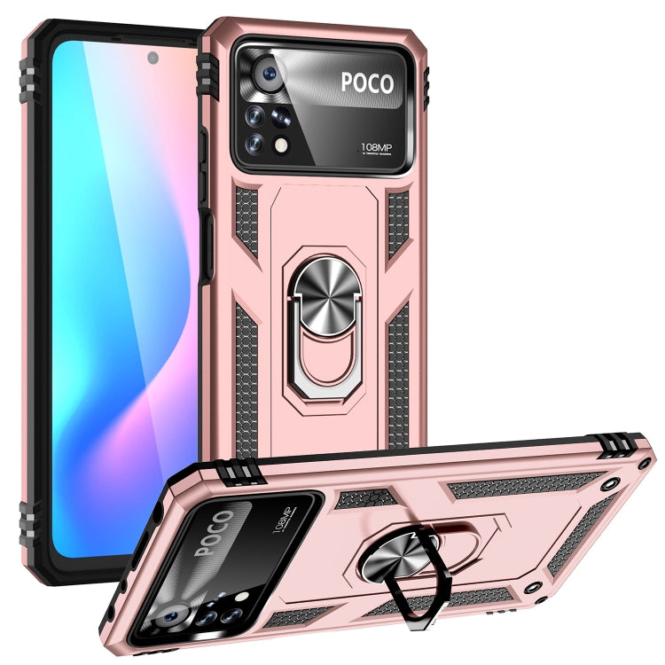 For Xiaomi Poco X4 Pro 5G Shockproof TPU + PC Phone Case with Holder