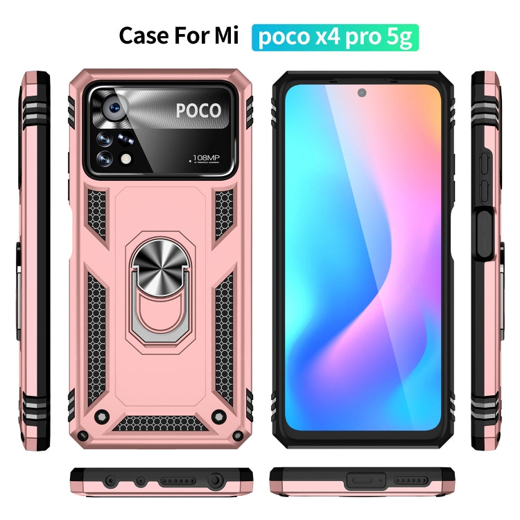 For Xiaomi Poco X4 Pro 5G Shockproof TPU + PC Phone Case with Holder