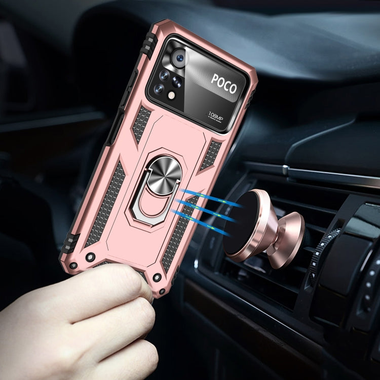 For Xiaomi Poco X4 Pro 5G Shockproof TPU + PC Phone Case with Holder