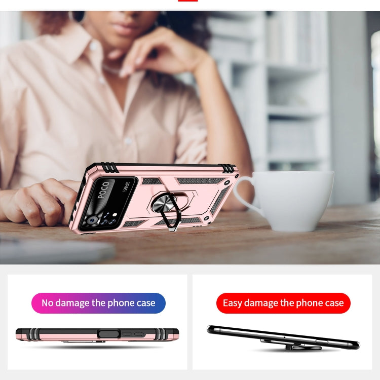 For Xiaomi Poco X4 Pro 5G Shockproof TPU + PC Phone Case with Holder