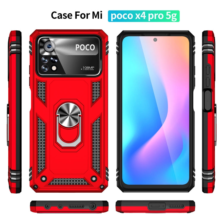 For Xiaomi Poco X4 Pro 5G Shockproof TPU + PC Phone Case with Holder