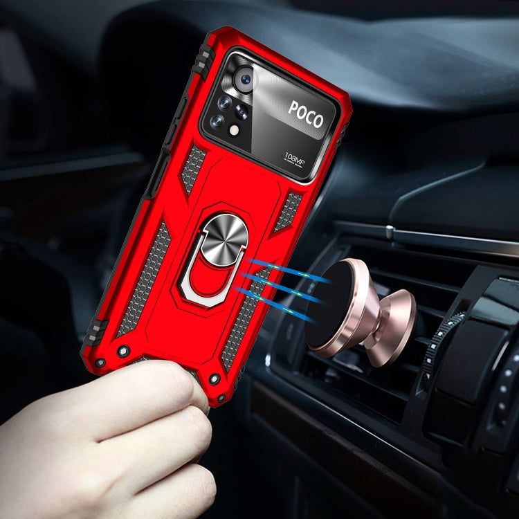 For Xiaomi Poco X4 Pro 5G Shockproof TPU + PC Phone Case with Holder