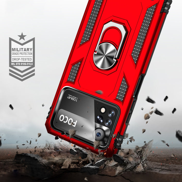 For Xiaomi Poco X4 Pro 5G Shockproof TPU + PC Phone Case with Holder