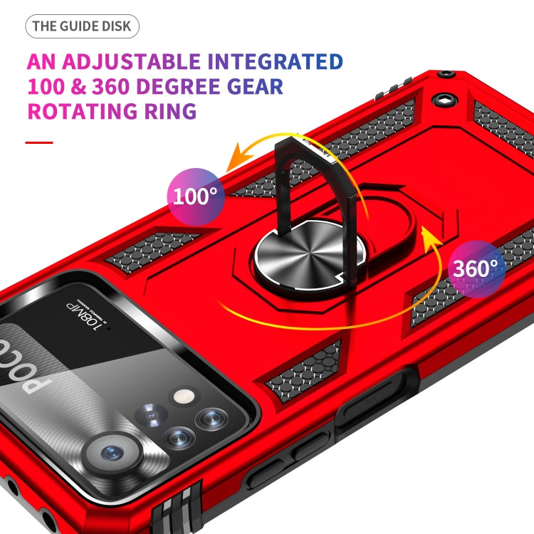 For Xiaomi Poco X4 Pro 5G Shockproof TPU + PC Phone Case with Holder