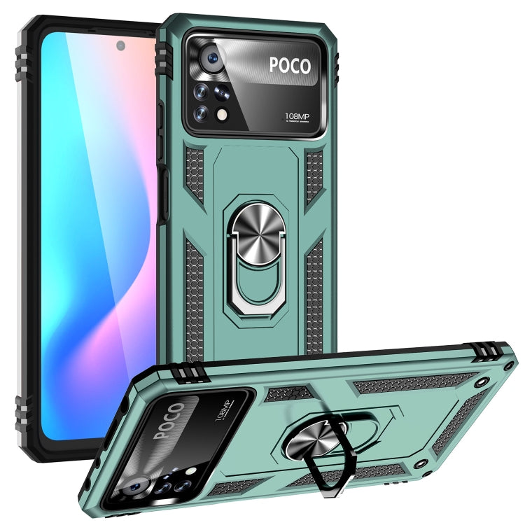 For Xiaomi Poco X4 Pro 5G Shockproof TPU + PC Phone Case with Holder