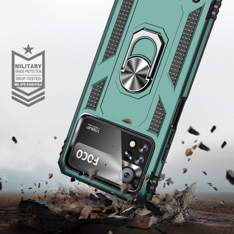 For Xiaomi Poco X4 Pro 5G Shockproof TPU + PC Phone Case with Holder