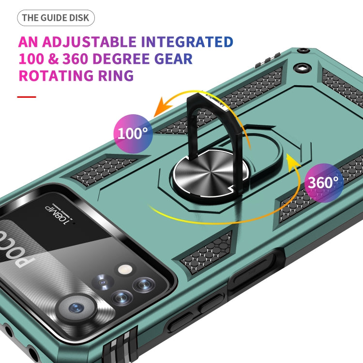 For Xiaomi Poco X4 Pro 5G Shockproof TPU + PC Phone Case with Holder