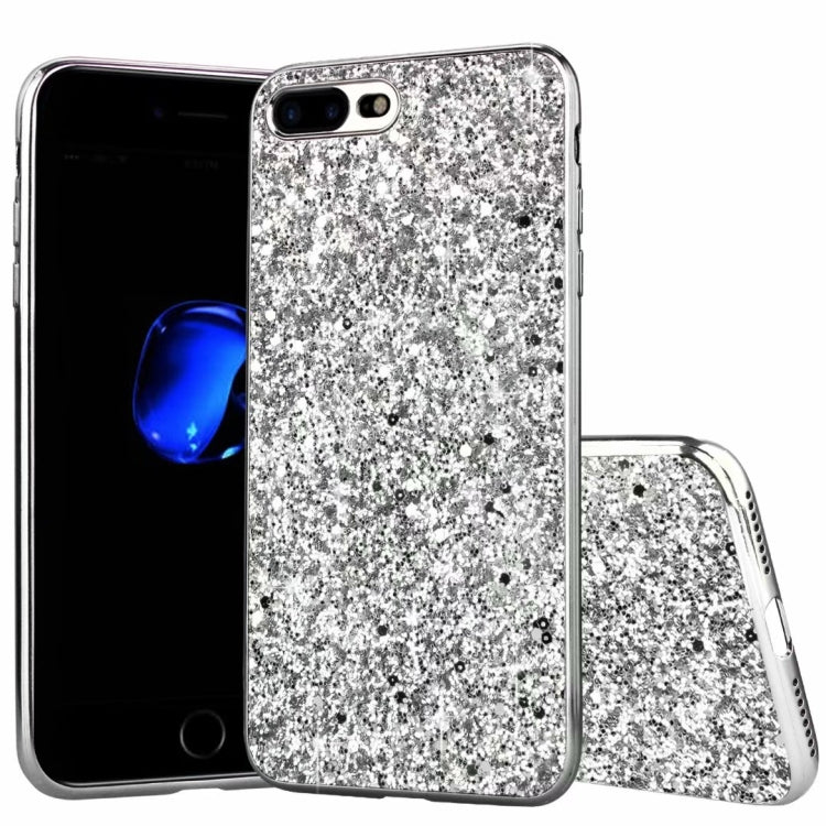 For iPhone SE 2022 / SE 2020 Glitter Powder Shockproof TPU Phone Case