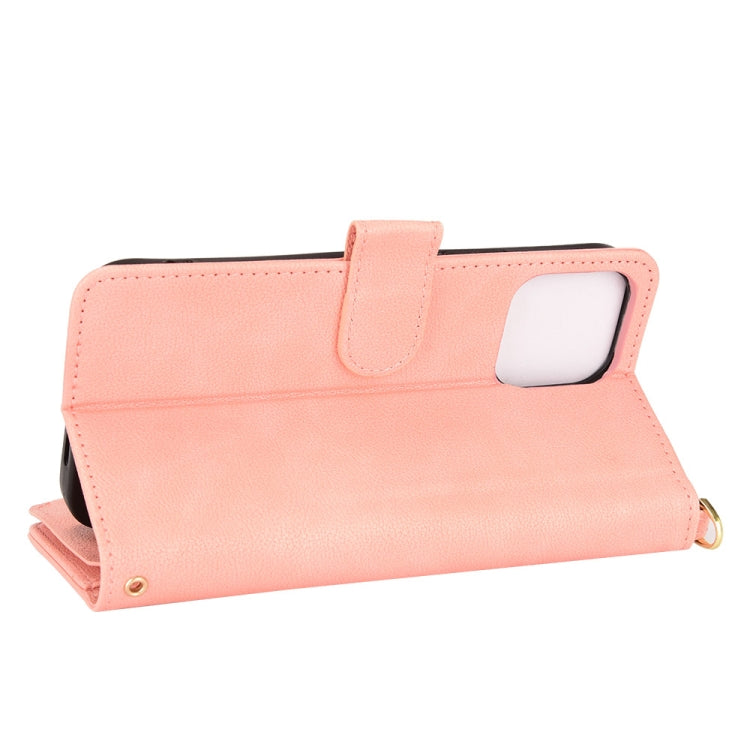 For iPhone 13 Pro Max Litchi Texture Zipper Leather Phone Case