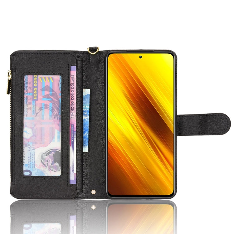 For Xiaomi Poco X3 NFC / Poco X3 Pro Litchi Texture Zipper Leather Phone Case