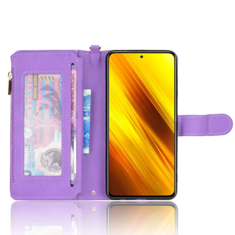 For Xiaomi Poco X3 NFC / Poco X3 Pro Litchi Texture Zipper Leather Phone Case