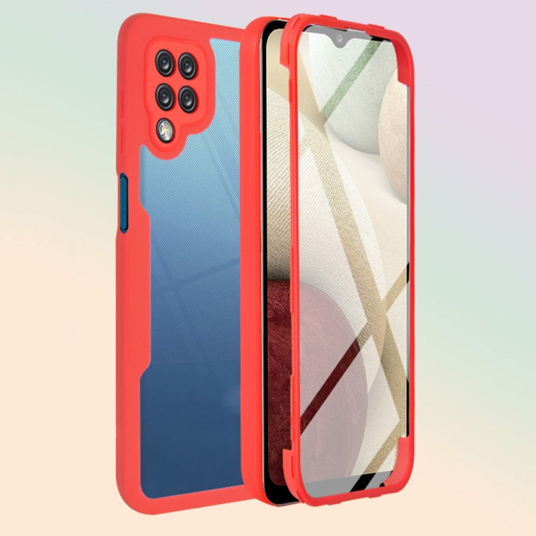 For Samsung Galaxy A12 Acrylic + TPU 360 Degrees Full Coverage Shockproof Phone Case