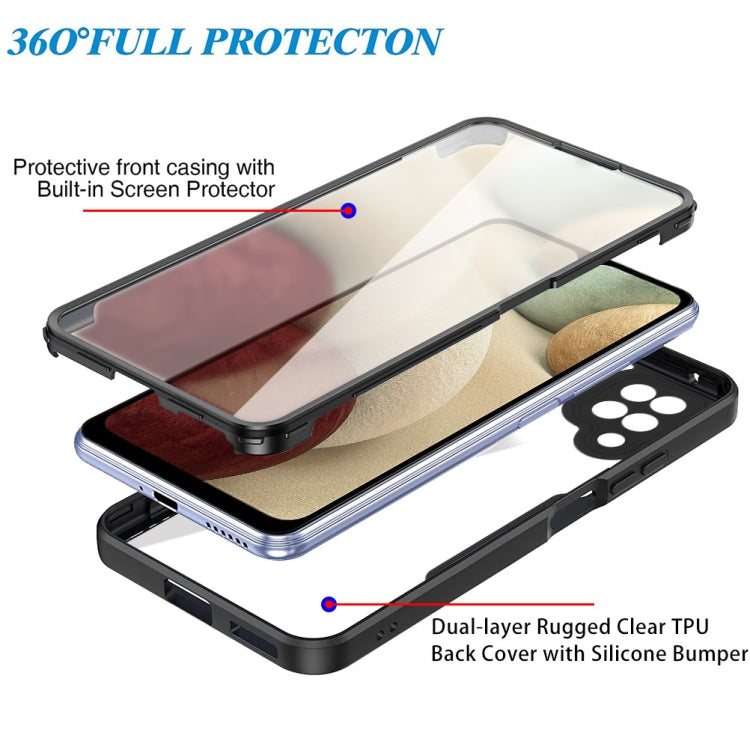 For Samsung Galaxy A12 Acrylic + TPU 360 Degrees Full Coverage Shockproof Phone Case