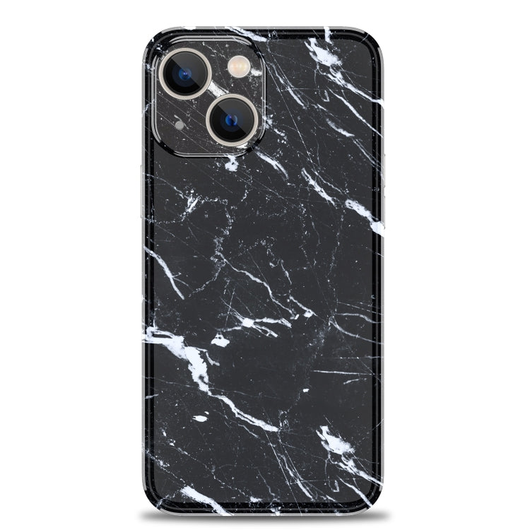 For iPhone 13 Glossy Marble Stripe Straight Edge Case