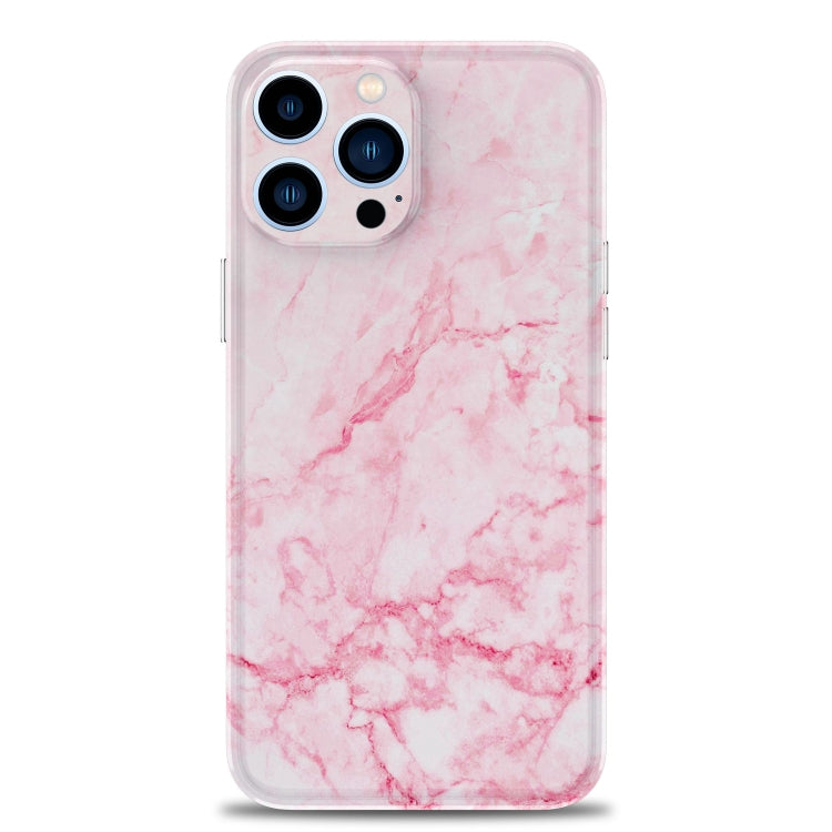 For iPhone 13 Pro Glossy Marble Stripe Straight Edge Case