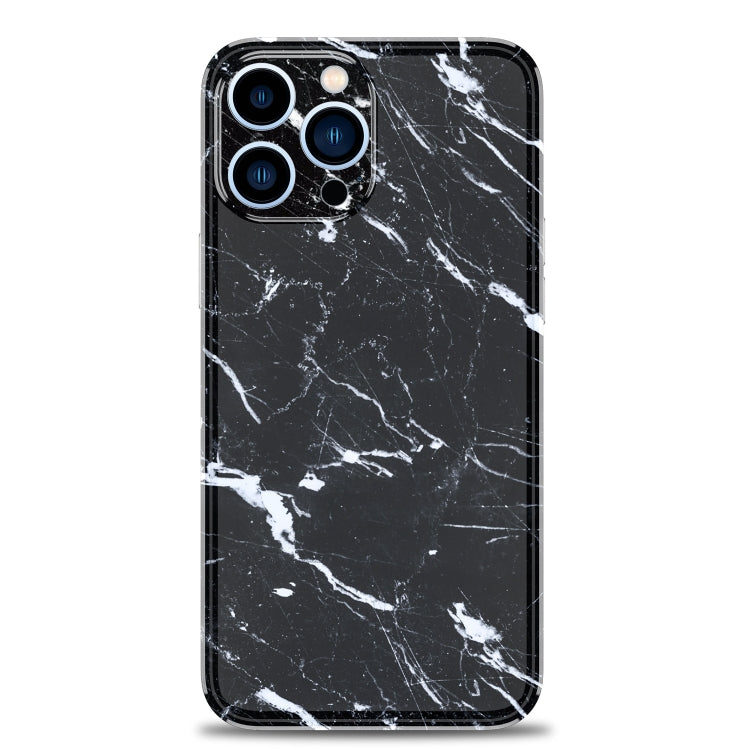For iPhone 13 Pro Max Glossy Marble Stripe Straight Edge Case