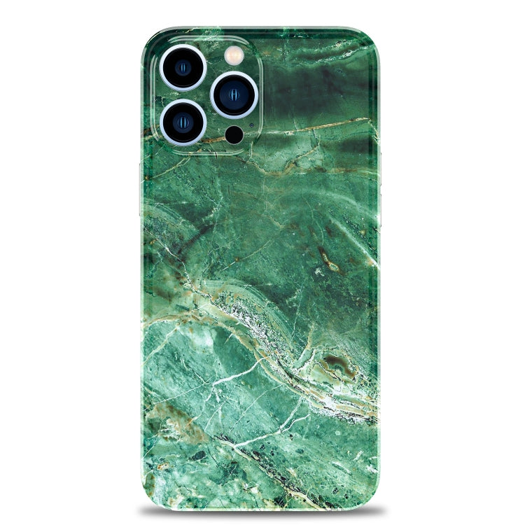 For iPhone 13 Pro Max Glossy Marble Stripe Straight Edge Case