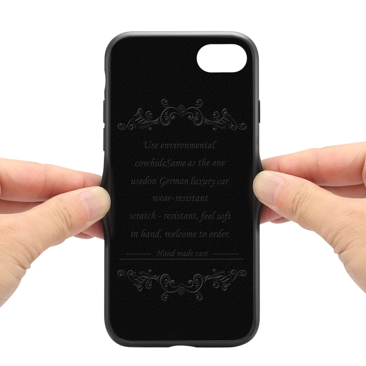 For iPhone 7 / 8 Denior V3 Luxury Car Cowhide Leather Protective Case with Holder & Card Slot