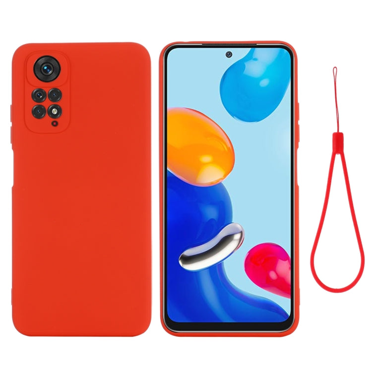 For Xiaomi Redmi Note 11S / Note 11 4G Pure Color Liquid Silicone Shockproof Full Coverage Phone Case