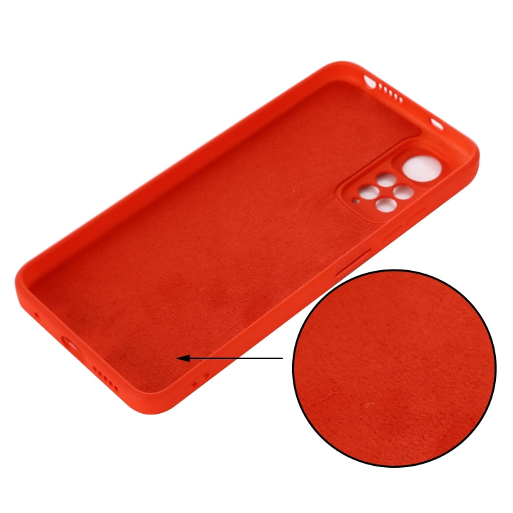 For Xiaomi Redmi Note 11S / Note 11 4G Pure Color Liquid Silicone Shockproof Full Coverage Phone Case