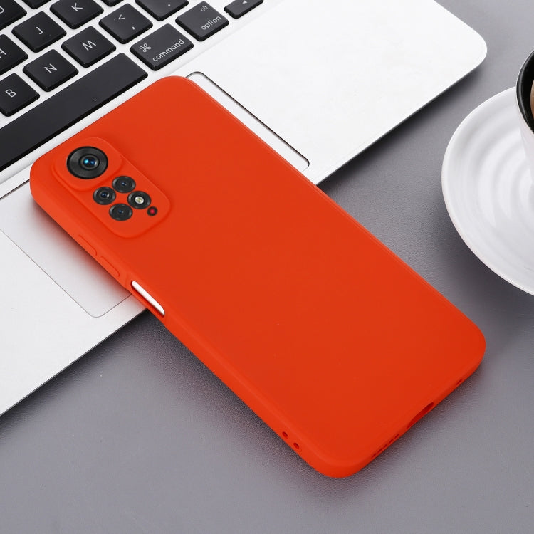 For Xiaomi Redmi Note 11S / Note 11 4G Pure Color Liquid Silicone Shockproof Full Coverage Phone Case