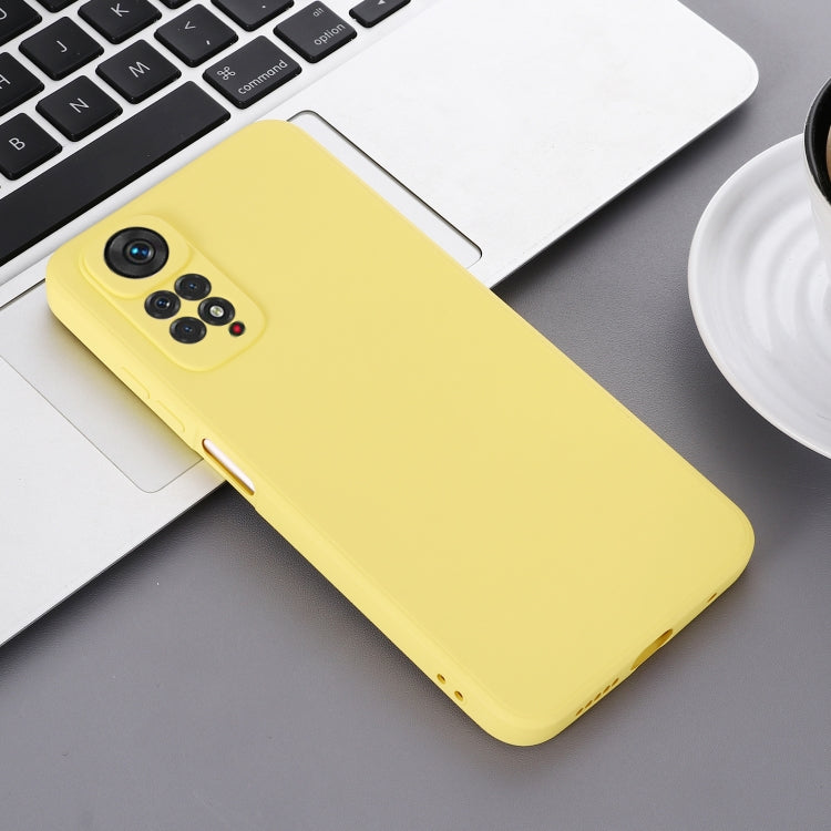 For Xiaomi Redmi Note 11S / Note 11 4G Pure Color Liquid Silicone Shockproof Full Coverage Phone Case