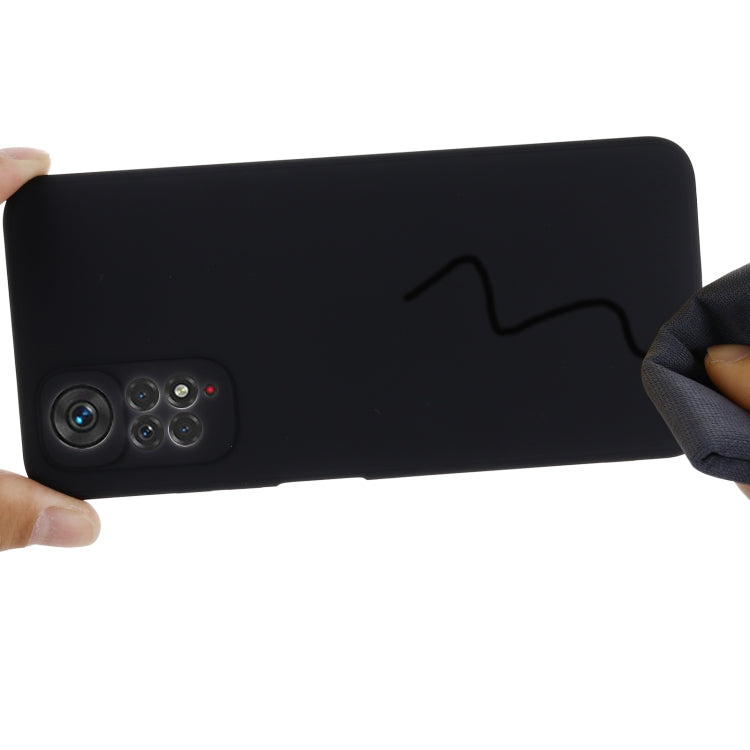 For Xiaomi Redmi Note 11S / Note 11 4G Pure Color Liquid Silicone Shockproof Full Coverage Phone Case