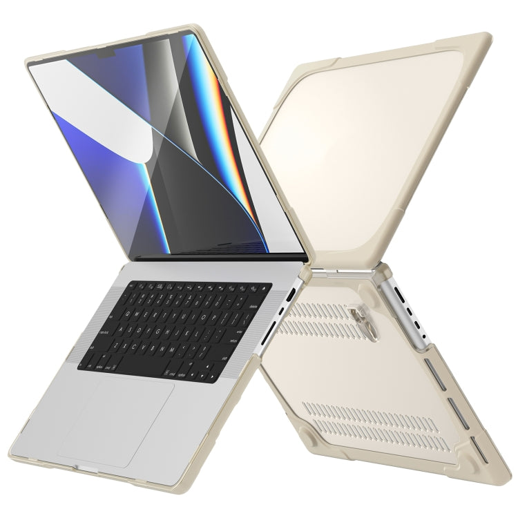 TPU + PC Two-color Anti-fall Laptop Protective Case For MacBook Pro 16.2 inch A2485 2021