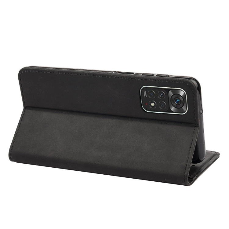 For Xiaomi Redmi Note 11 4G / Note 11S Skin Feel Magnetic Splicing Leather Phone Case