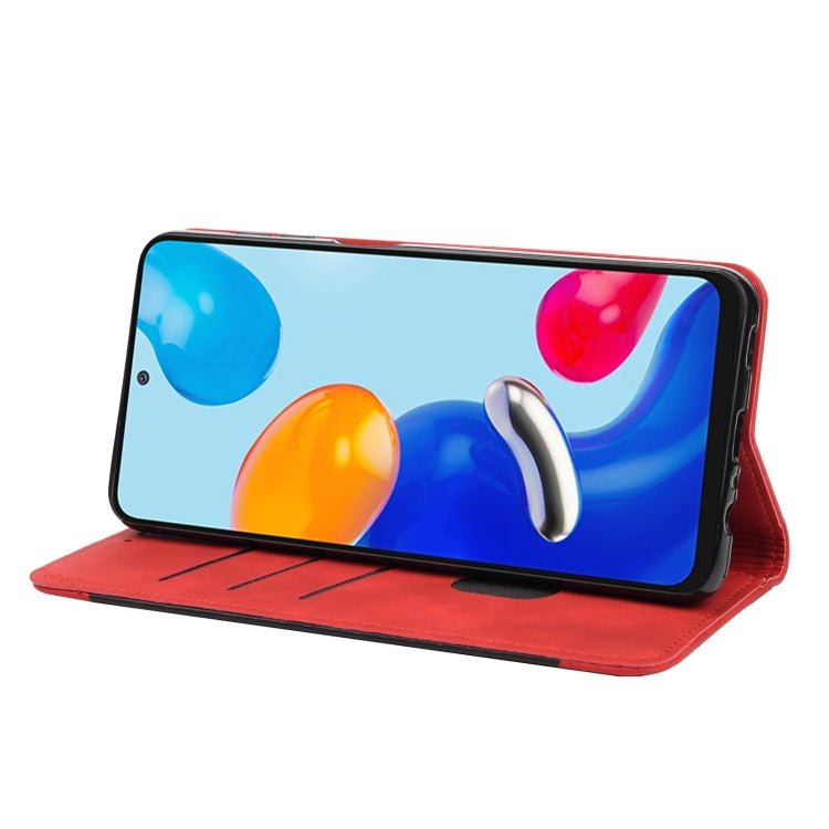 For Xiaomi Redmi Note 11 4G / Note 11S Skin Feel Magnetic Splicing Leather Phone Case