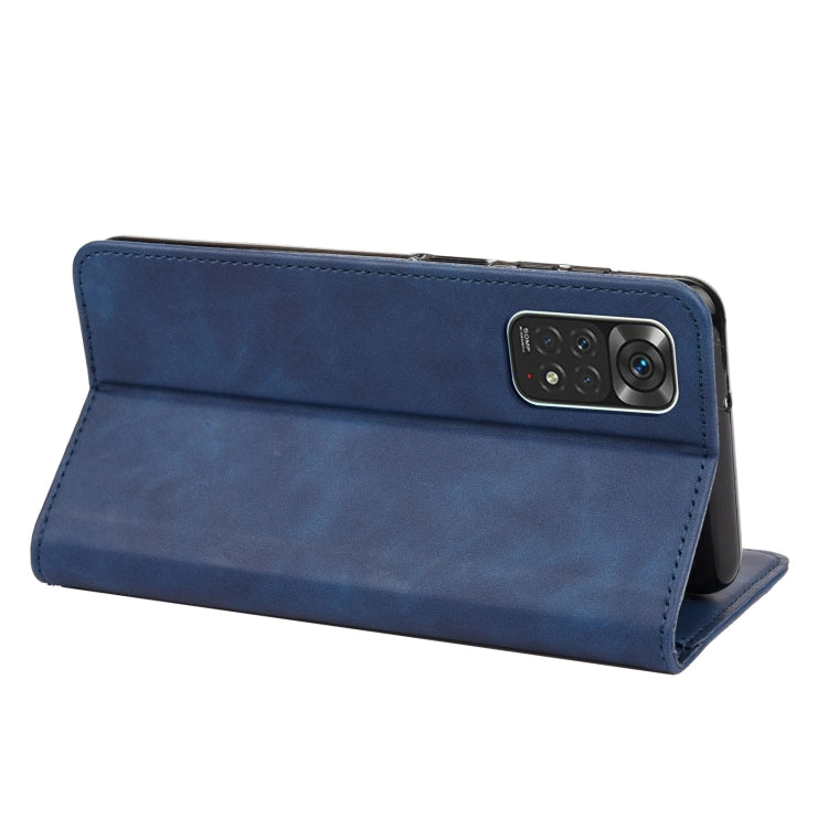 For Xiaomi Redmi Note 11 4G / Note 11S Skin Feel Magnetic Splicing Leather Phone Case