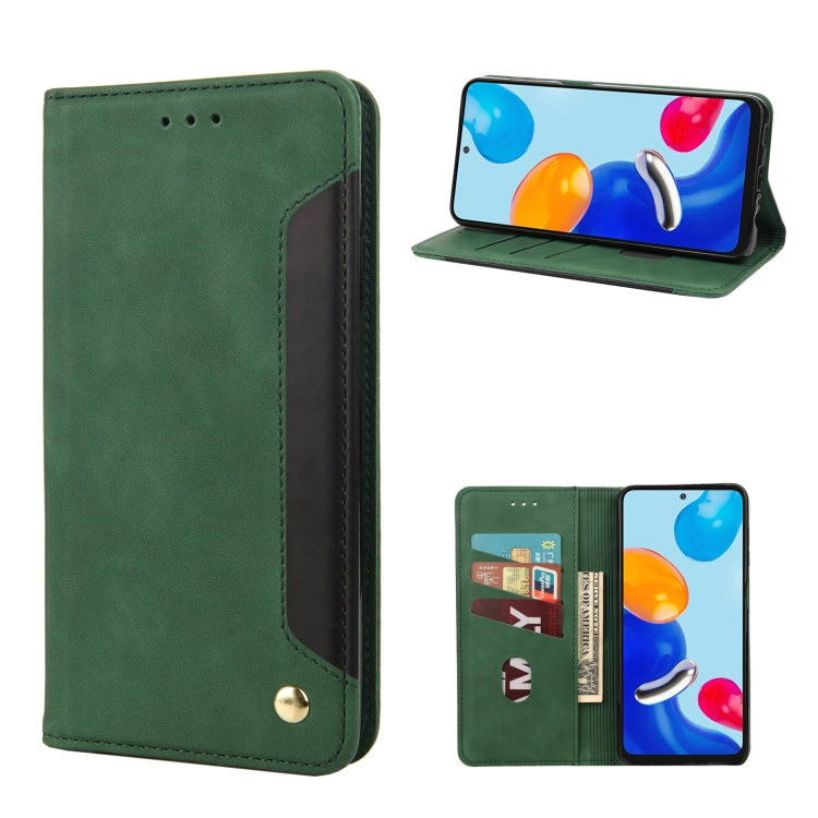 For Xiaomi Redmi Note 11 4G / Note 11S Skin Feel Magnetic Splicing Leather Phone Case