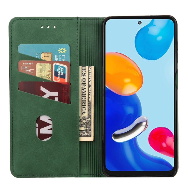 For Xiaomi Redmi Note 11 4G / Note 11S Skin Feel Magnetic Splicing Leather Phone Case