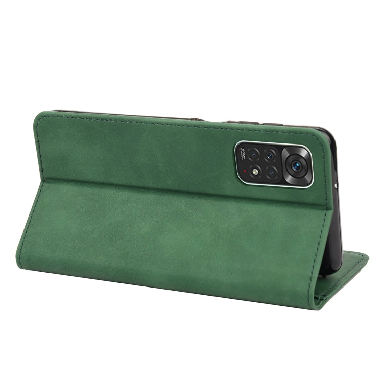 For Xiaomi Redmi Note 11 4G / Note 11S Skin Feel Magnetic Splicing Leather Phone Case