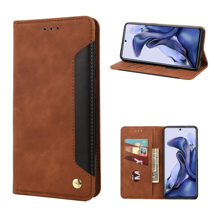 For Xiaomi Poco X4 Pro 5G Skin Feel Magnetic Splicing Leather Phone Case