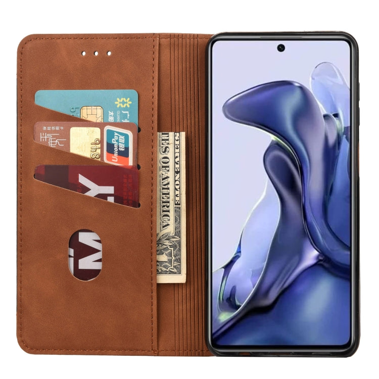 For Xiaomi Poco X4 Pro 5G Skin Feel Magnetic Splicing Leather Phone Case