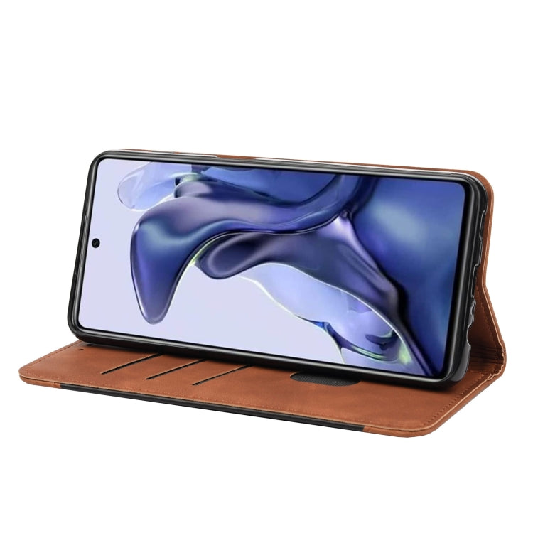 For Xiaomi Poco X4 Pro 5G Skin Feel Magnetic Splicing Leather Phone Case