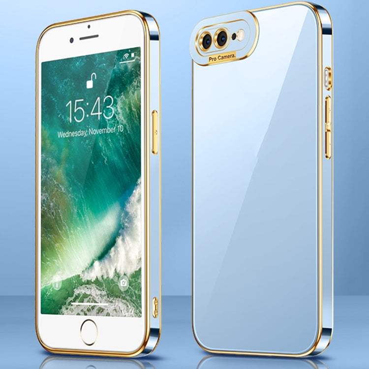 Electroplating All-inclusive Shockproof Phone Case For iPhone 8 Plus / 7 Plus
