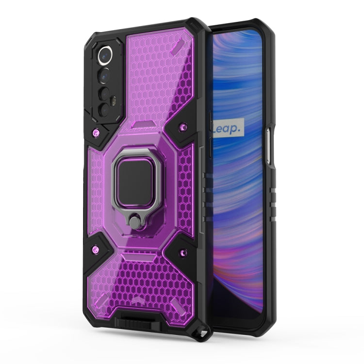 For OPPO Realme 7 Space PC+TPU Shockproof Phone Case with Ring Holder