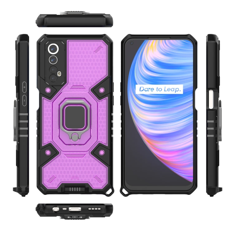 For OPPO Realme 7 Space PC+TPU Shockproof Phone Case with Ring Holder