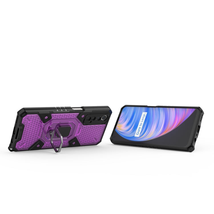 For OPPO Realme 7 Space PC+TPU Shockproof Phone Case with Ring Holder